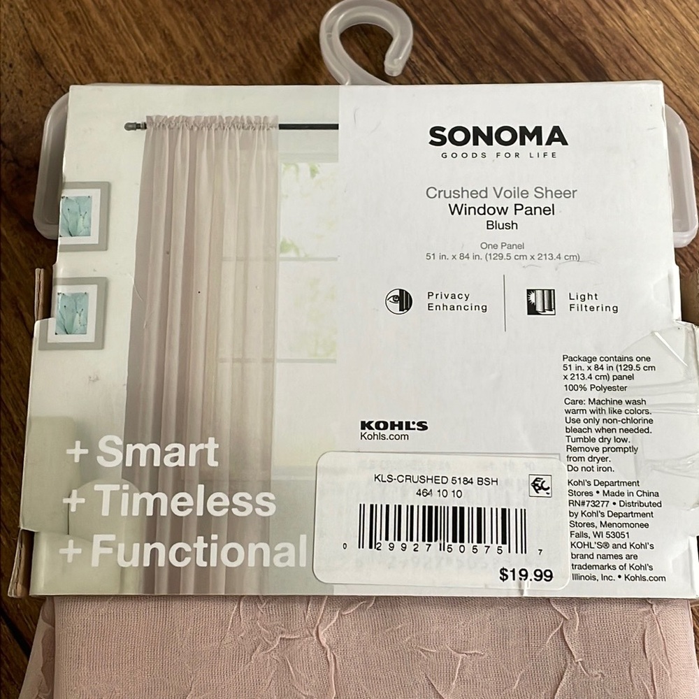 Sonoma Pink Sheer Curtains - Picture 6 of 6
